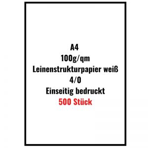 Briefpapier Leinenstrukturpapier 100g/qm 500 Stück. Einseitig bedruckt.